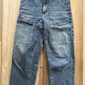 American Eagle Outfitters Blue Relaxed Jeans with Natural Fading